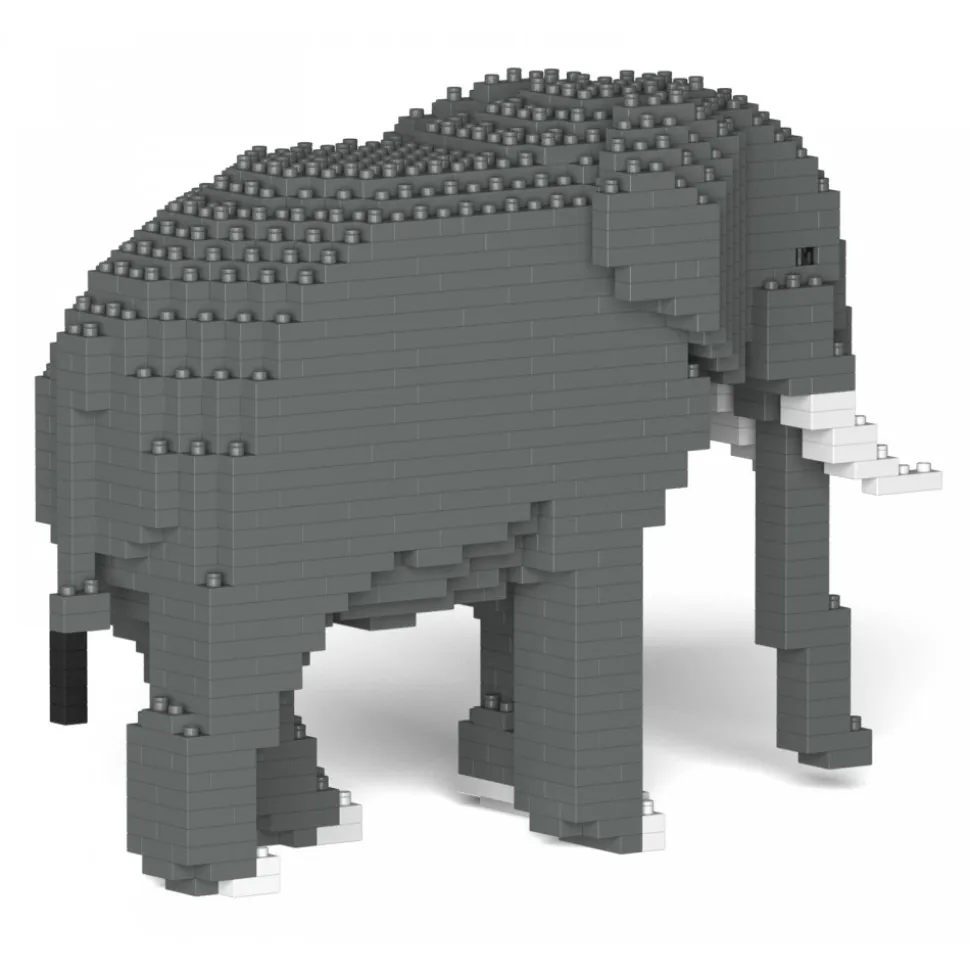 Jekca - Elephant 03S - Lego - Sculpture - Construction - 4D - Brick Animals - Toys - Avvenice