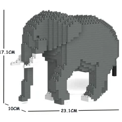 Jekca - Elephant 03S - Lego - Sculpture - Construction - 4D - Brick Animals - Toys - Avvenice