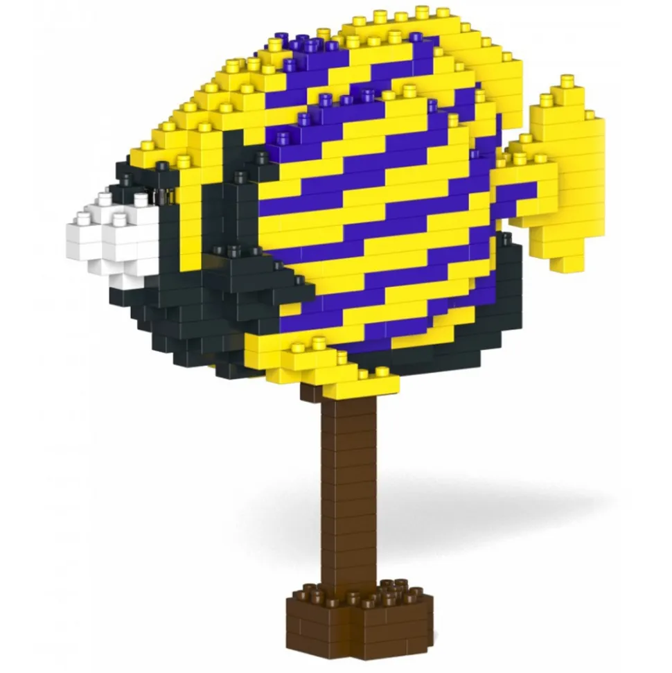 Jekca - Emperor Angelfish 01 - Big - Lego - Sculpture - Construction - 4D - Brick Animals - Toys - Avvenice