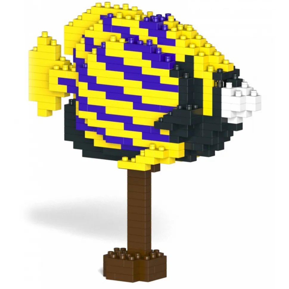 Jekca - Emperor Angelfish 01 - Big - Lego - Sculpture - Construction - 4D - Brick Animals - Toys - Avvenice
