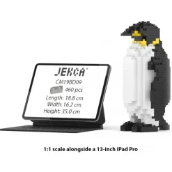 Jekca - Emperor Penguin 03 - Big - Lego - Sculpture - Construction - 4D - Brick Animals - Toys - Avvenice