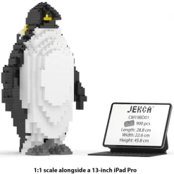 Jekca - Emperor Penguin 01 - Big - Lego - Sculpture - Construction - 4D - Brick Animals - Toys - Avvenice