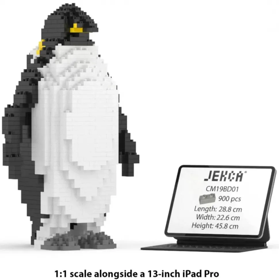 Jekca - Emperor Penguin 01 - Big - Lego - Sculpture - Construction - 4D - Brick Animals - Toys - Avvenice