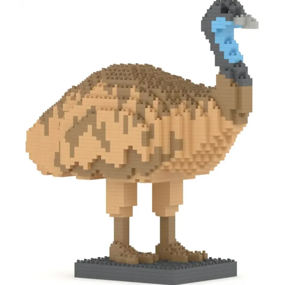 Jekca - Emu 01 - Big - Lego - Sculpture - Construction - 4D - Brick Animals - Toys - Avvenice