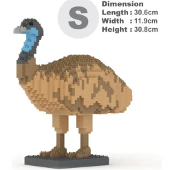 Jekca - Emu 01 - Lego - Sculpture - Construction - 4D - Brick Animals - Toys - Avvenice