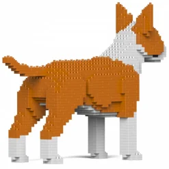 Jekca - English Bull Terrier 01-M02 - Big - Lego - Sculpture - Construction - 4D - Brick Animals - Toys - Avvenice