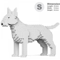 Jekca - English Bull Terrier 01S-M03 - Lego - Sculpture - Construction - 4D - Brick Animals - Toys - Avvenice