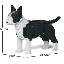 Jekca - English Bull Terrier - Dog - 01S-M01 - Lego - Sculpture - Construction - 4D - Brick Animals - Toys - Avvenice
