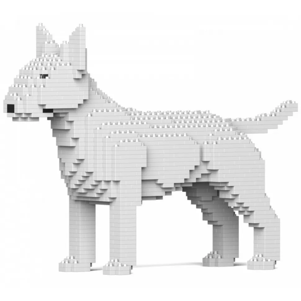 Jekca - English Bull Terrier 01-M03 - Big - Lego - Sculpture - Construction - 4D - Brick Animals - Toys - Avvenice