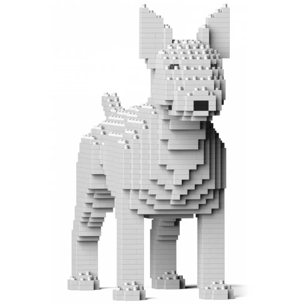 Jekca - English Bull Terrier 01-M03 - Big - Lego - Sculpture - Construction - 4D - Brick Animals - Toys - Avvenice