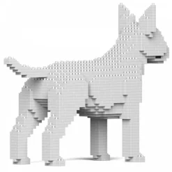 Jekca - English Bull Terrier 01-M03 - Big - Lego - Sculpture - Construction - 4D - Brick Animals - Toys - Avvenice