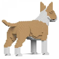 Jekca - English Bull Terrier 01S-M04 - Lego - Sculpture - Construction - 4D - Brick Animals - Toys - Avvenice