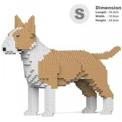 Jekca - English Bull Terrier 01S-M04 - Lego - Sculpture - Construction - 4D - Brick Animals - Toys - Avvenice