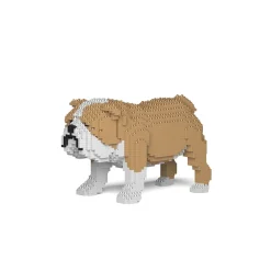 Jekca - English Bulldog - Dog - 01S-M03 - Lego - Sculpture - Construction - 4D - Brick Animals - Toys - Avvenice