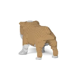 Jekca - English Bulldog - Dog - 01S-M03 - Lego - Sculpture - Construction - 4D - Brick Animals - Toys - Avvenice