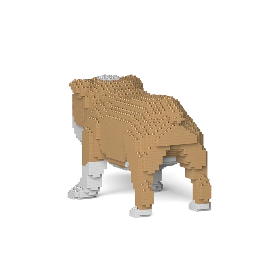 Jekca - English Bulldog - Dog - 01S-M03 - Lego - Sculpture - Construction - 4D - Brick Animals - Toys - Avvenice