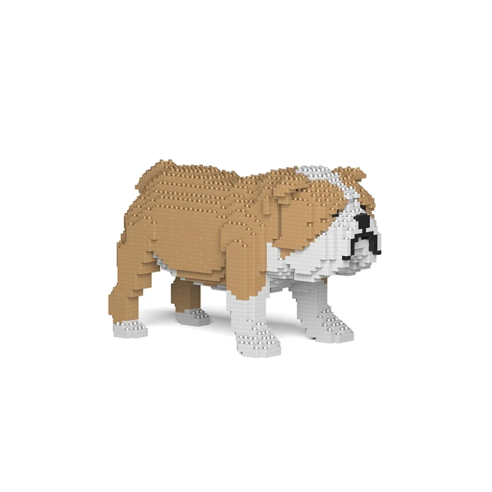 Jekca - English Bulldog - Dog - 01S-M03 - Lego - Sculpture - Construction - 4D - Brick Animals - Toys - Avvenice