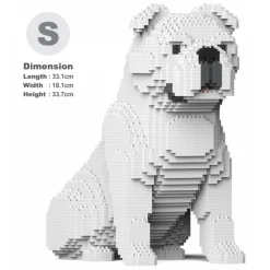 Jekca - English Bulldog 4-in-1 Pack 01S-M02 - Lego - Sculpture - Construction - 4D - Brick Animals - Toys - Avvenice