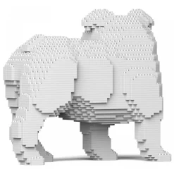 Jekca - English Bulldog 4-in-1 Pack 01S-M02 - Lego - Sculpture - Construction - 4D - Brick Animals - Toys - Avvenice