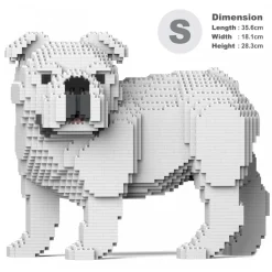 Jekca - English Bulldog 4-in-1 Pack 01S-M02 - Lego - Sculpture - Construction - 4D - Brick Animals - Toys - Avvenice
