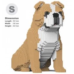 Jekca - English Bulldog 4-in-1 Pack 01S-M03 - Lego - Sculpture - Construction - 4D - Brick Animals - Toys - Avvenice