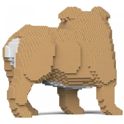 Jekca - English Bulldog 4-in-1 Pack 01S-M03 - Lego - Sculpture - Construction - 4D - Brick Animals - Toys - Avvenice