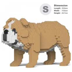 Jekca - English Bulldog 4-in-1 Pack 01S-M03 - Lego - Sculpture - Construction - 4D - Brick Animals - Toys - Avvenice