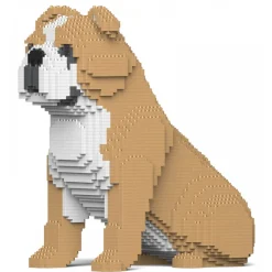 Jekca - English Bulldog 4-in-1 Pack 01S-M03 - Lego - Sculpture - Construction - 4D - Brick Animals - Toys - Avvenice