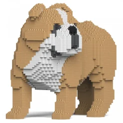 Jekca - English Bulldog 4-in-1 Pack 01S-M03 - Lego - Sculpture - Construction - 4D - Brick Animals - Toys - Avvenice