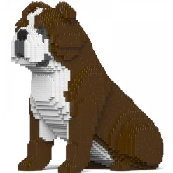 Jekca - English Bulldog 4-in-1 Pack 01-M01 - Big - Lego - Sculpture - Construction - 4D - Brick Animals - Toys - Avvenice