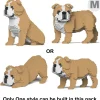 Jekca - English Bulldog 4-in-1 Pack 01-M03 - Big - Lego - Sculpture - Construction - 4D - Brick Animals - Toys - Avvenice