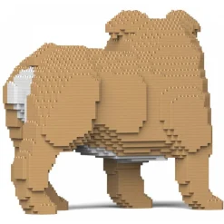 Jekca - English Bulldog 4-in-1 Pack 01-M03 - Big - Lego - Sculpture - Construction - 4D - Brick Animals - Toys - Avvenice