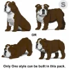 Jekca - English Bulldog 4-in-1 Pack 01S-M01 - Lego - Sculpture - Construction - 4D - Brick Animals - Toys - Avvenice