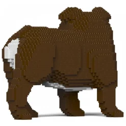 Jekca - English Bulldog 4-in-1 Pack 01S-M01 - Lego - Sculpture - Construction - 4D - Brick Animals - Toys - Avvenice