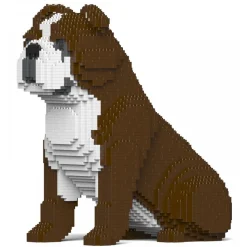 Jekca - English Bulldog 4-in-1 Pack 01S-M01 - Lego - Sculpture - Construction - 4D - Brick Animals - Toys - Avvenice