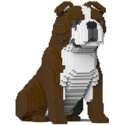 Jekca - English Bulldog 4-in-1 Pack 01S-M01 - Lego - Sculpture - Construction - 4D - Brick Animals - Toys - Avvenice