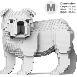 Jekca - English Bulldog 4-in-1 Pack 01-M02 - Big - Lego - Sculpture - Construction - 4D - Brick Animals - Toys - Avvenice