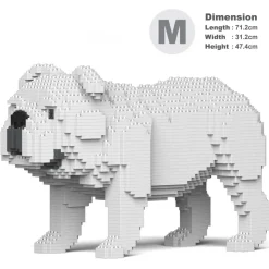 Jekca - English Bulldog 4-in-1 Pack 01-M02 - Big - Lego - Sculpture - Construction - 4D - Brick Animals - Toys - Avvenice