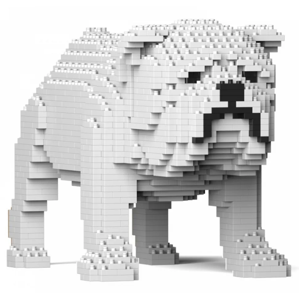 Jekca - English Bulldog 01-M02 - Big - Lego - Sculpture - Construction - 4D - Brick Animals - Toys - Avvenice