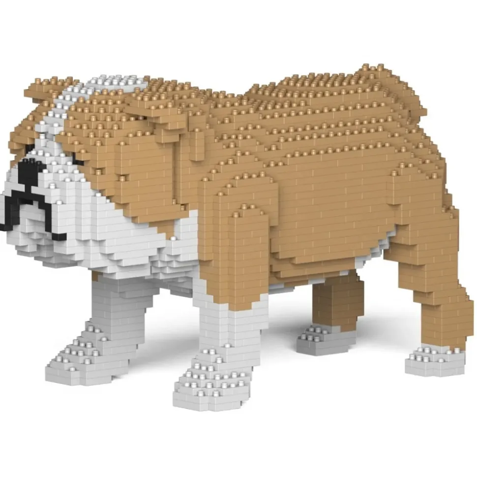 Jekca - English Bulldog 01-M03 - Big - Lego - Sculpture - Construction - 4D - Brick Animals - Toys - Avvenice
