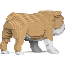 Jekca - English Bulldog 01-M03 - Big - Lego - Sculpture - Construction - 4D - Brick Animals - Toys - Avvenice