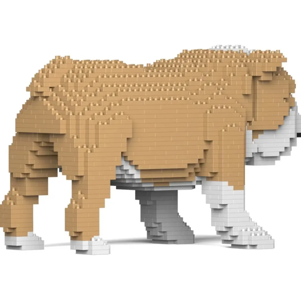 Jekca - English Bulldog 01-M03 - Big - Lego - Sculpture - Construction - 4D - Brick Animals - Toys - Avvenice