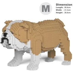 Jekca - English Bulldog 01-M03 - Big - Lego - Sculpture - Construction - 4D - Brick Animals - Toys - Avvenice
