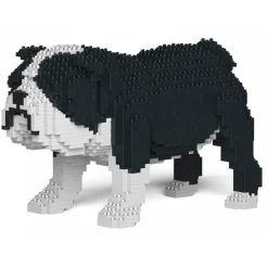 Jekca - English Bulldog 01-M04 - Big - Lego - Sculpture - Construction - 4D - Brick Animals - Toys - Avvenice