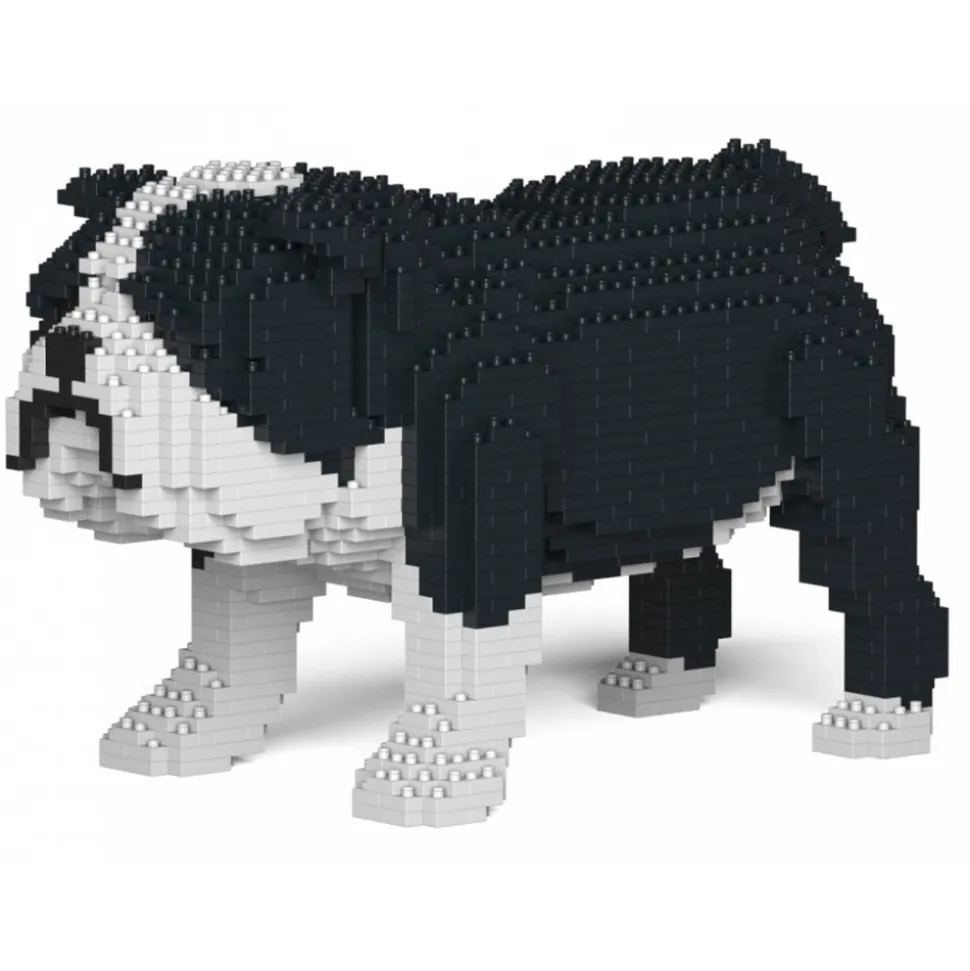 Jekca - English Bulldog 01-M04 - Big - Lego - Sculpture - Construction - 4D - Brick Animals - Toys - Avvenice