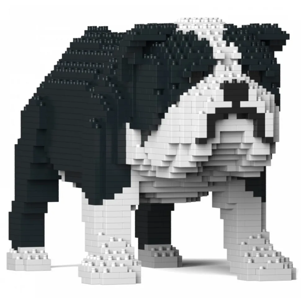 Jekca - English Bulldog 01-M04 - Big - Lego - Sculpture - Construction - 4D - Brick Animals - Toys - Avvenice