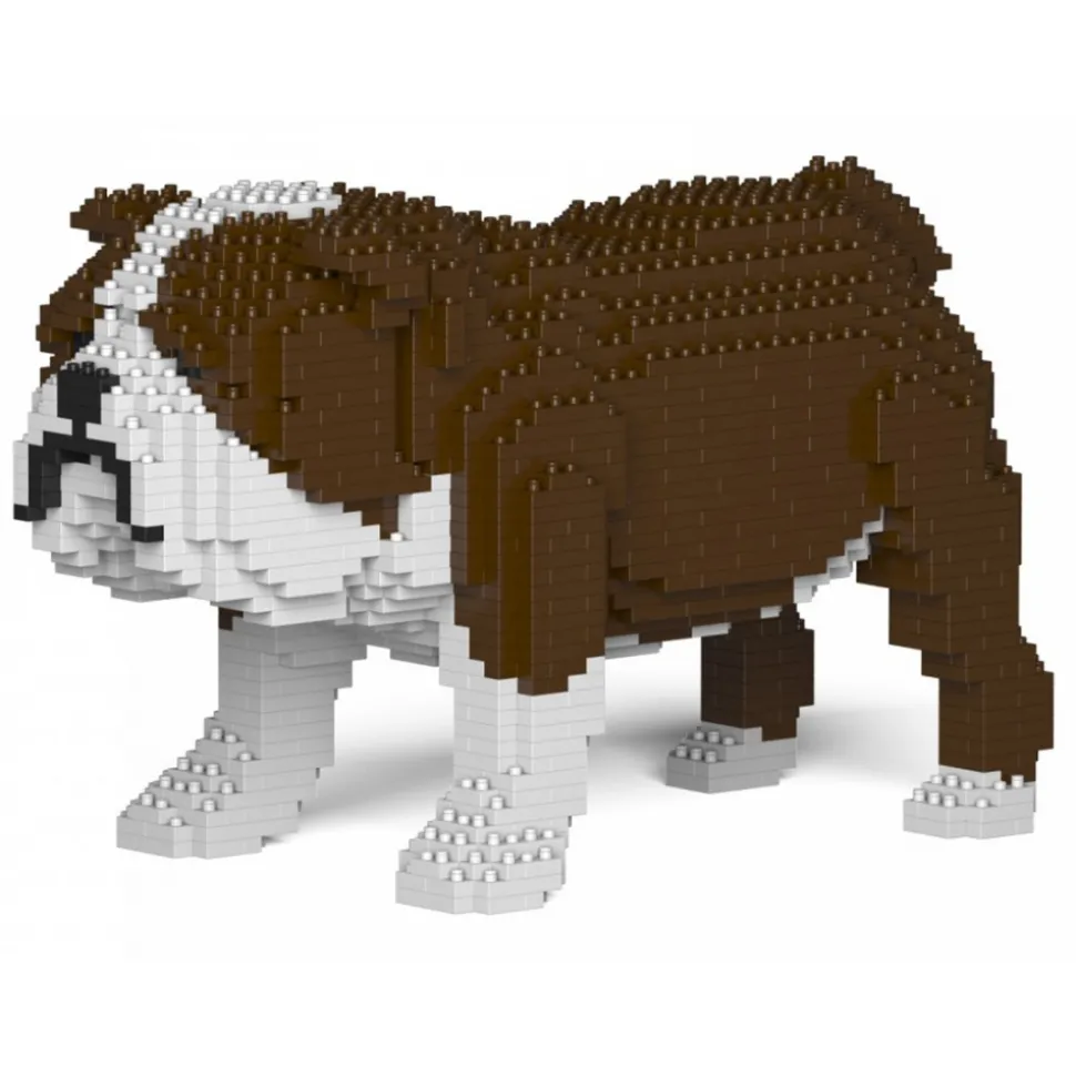 Jekca - English Bulldog 01-M01 - Big - Lego - Sculpture - Construction - 4D - Brick Animals - Toys - Avvenice