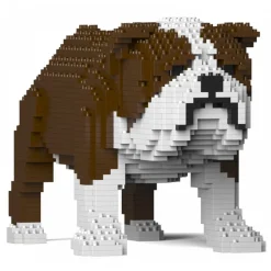 Jekca - English Bulldog 01-M01 - Big - Lego - Sculpture - Construction - 4D - Brick Animals - Toys - Avvenice