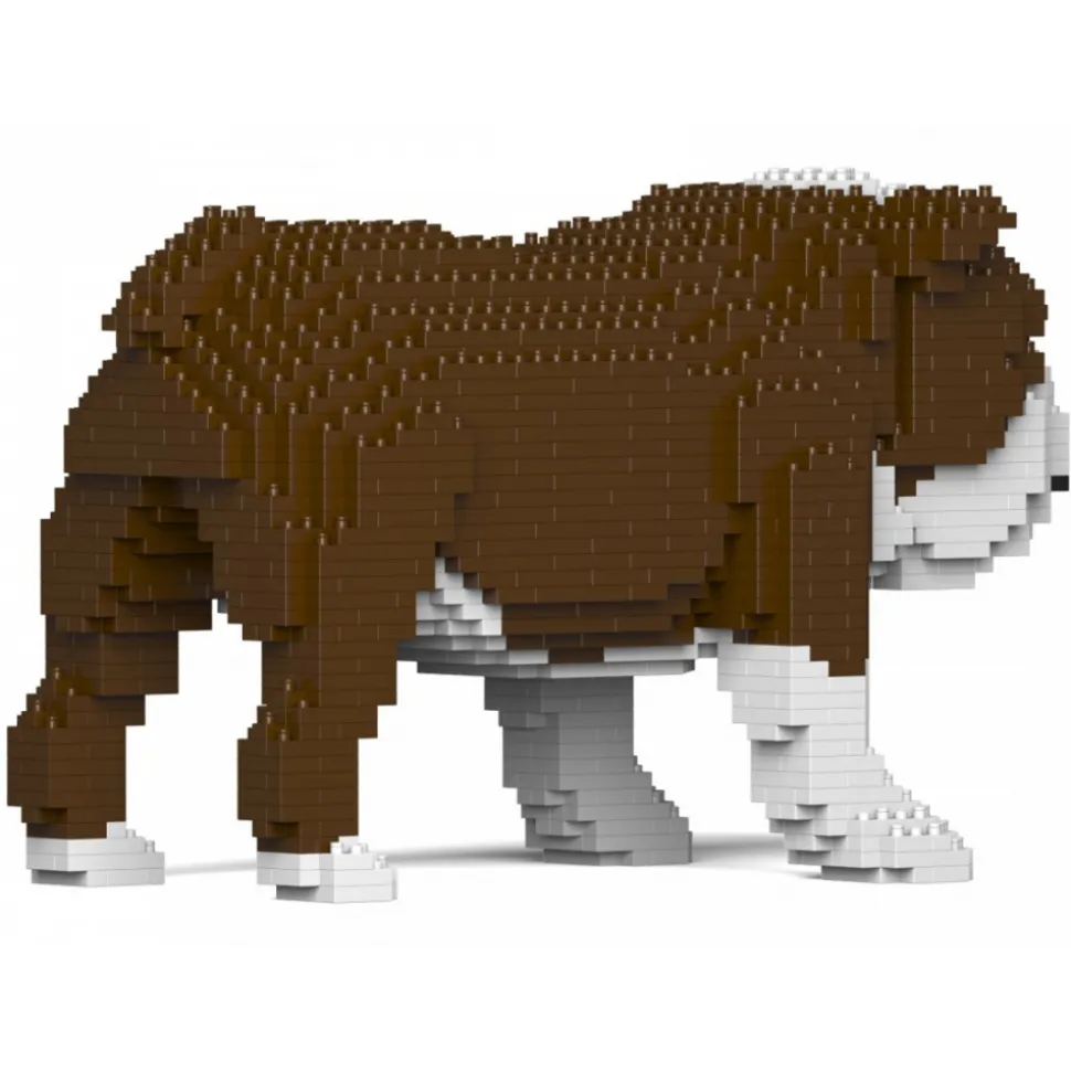 Jekca - English Bulldog 01-M01 - Big - Lego - Sculpture - Construction - 4D - Brick Animals - Toys - Avvenice