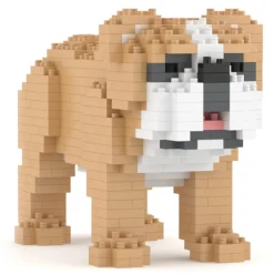 Jekca - English Bulldog Mini 01 - Lego - Sculpture - Construction - 4D - Brick Animals - Toys - Avvenice